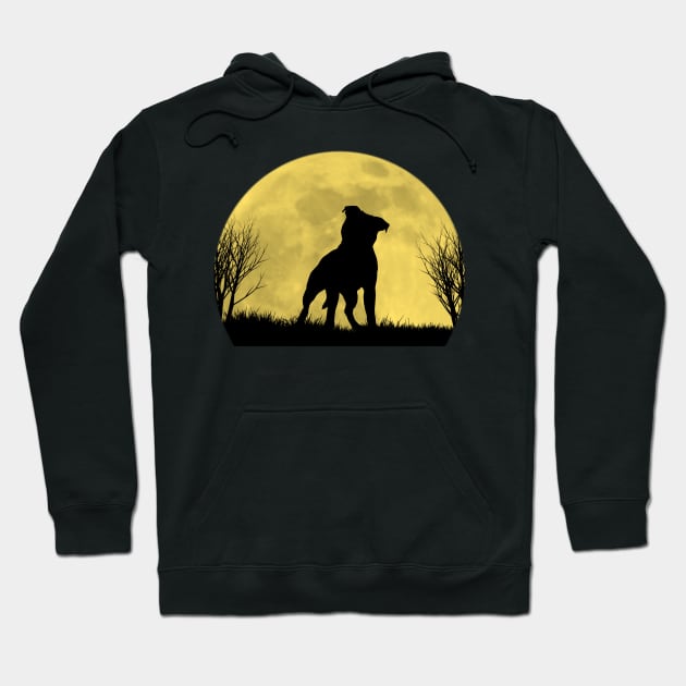 Under the moon staffie Hoodie by Boss creative